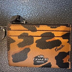 Coach Outlet Leopard Print Mini Card Holder